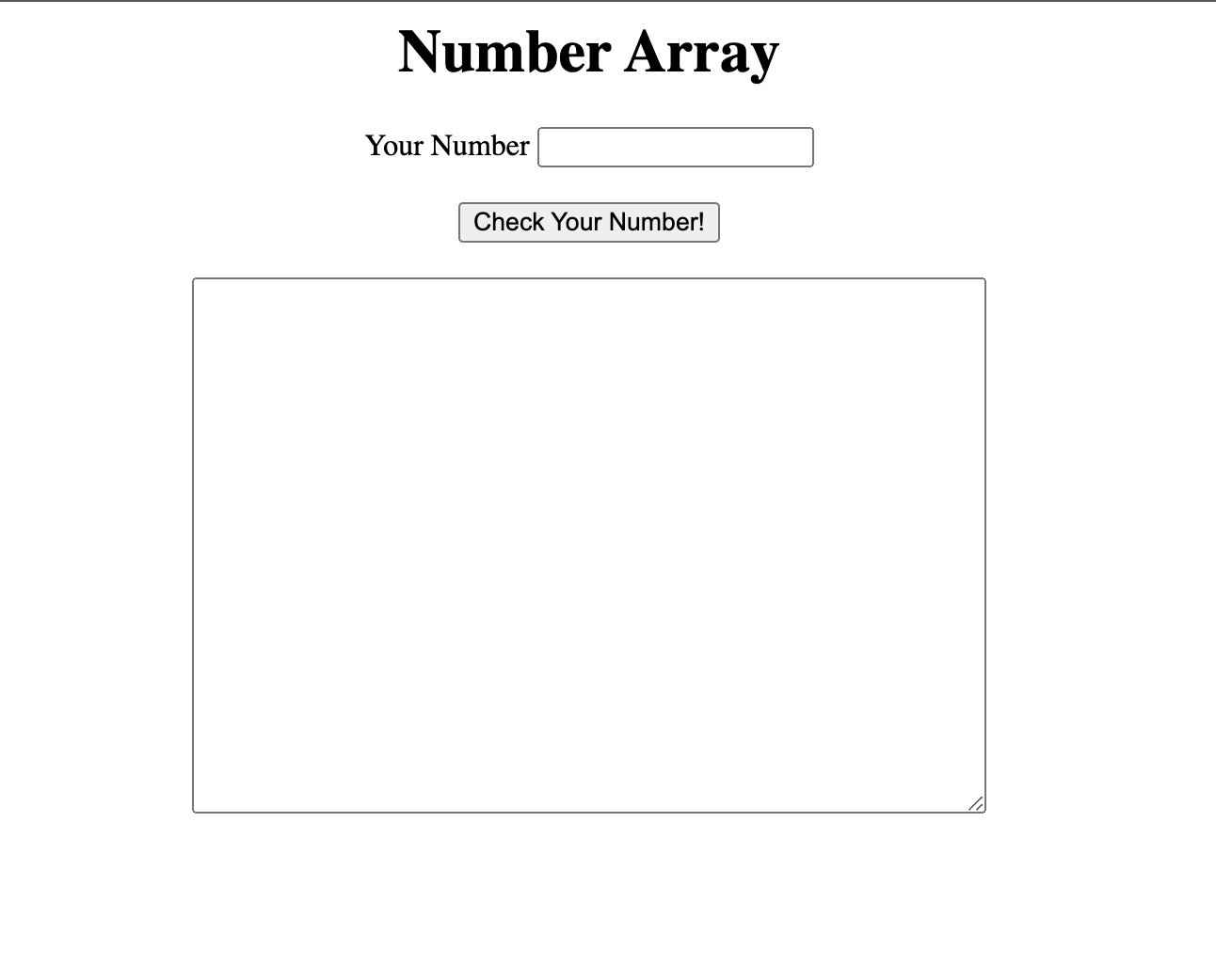 numbers array screenshot